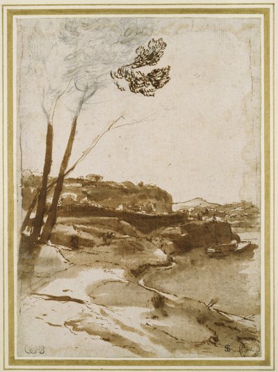 Path along the Tiber, c.1635-40 by Claude Lorrain